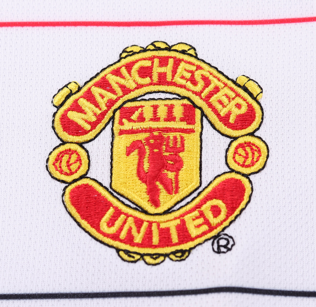 Kit infantil Manchester United RetrƓ Away 2003 - Branca
