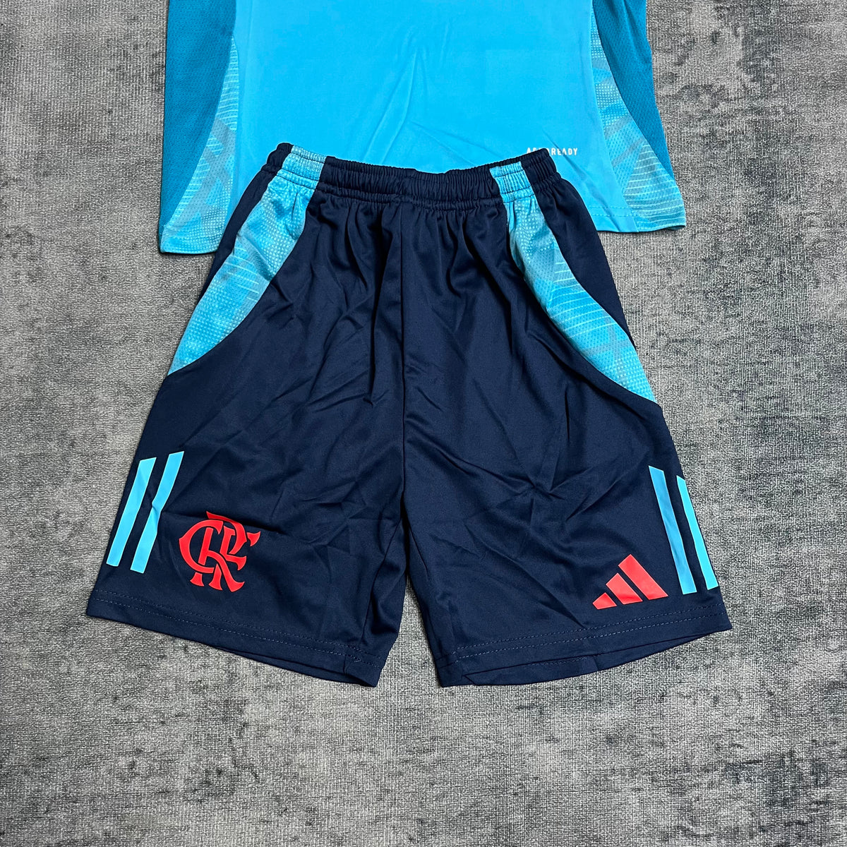 Kit Infantil Flamengo Treino 25/26 - Azul Claro