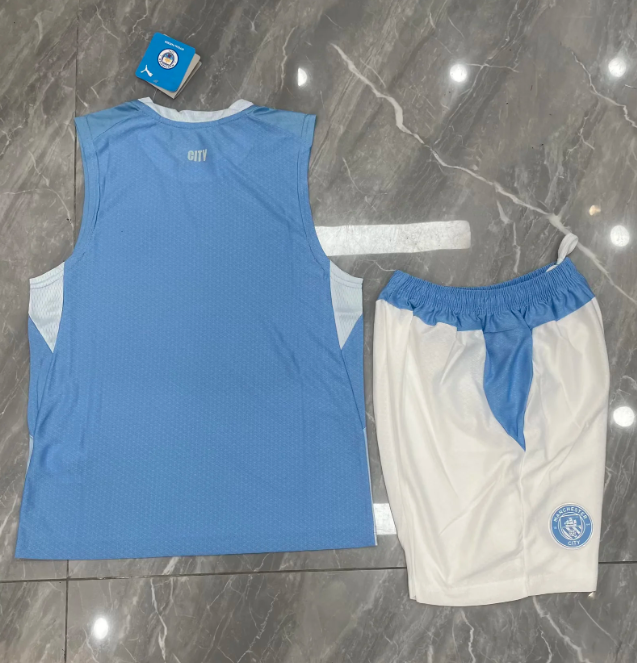 Kit Infantil Regata Manchester City Home 26/27 - Azul Claro