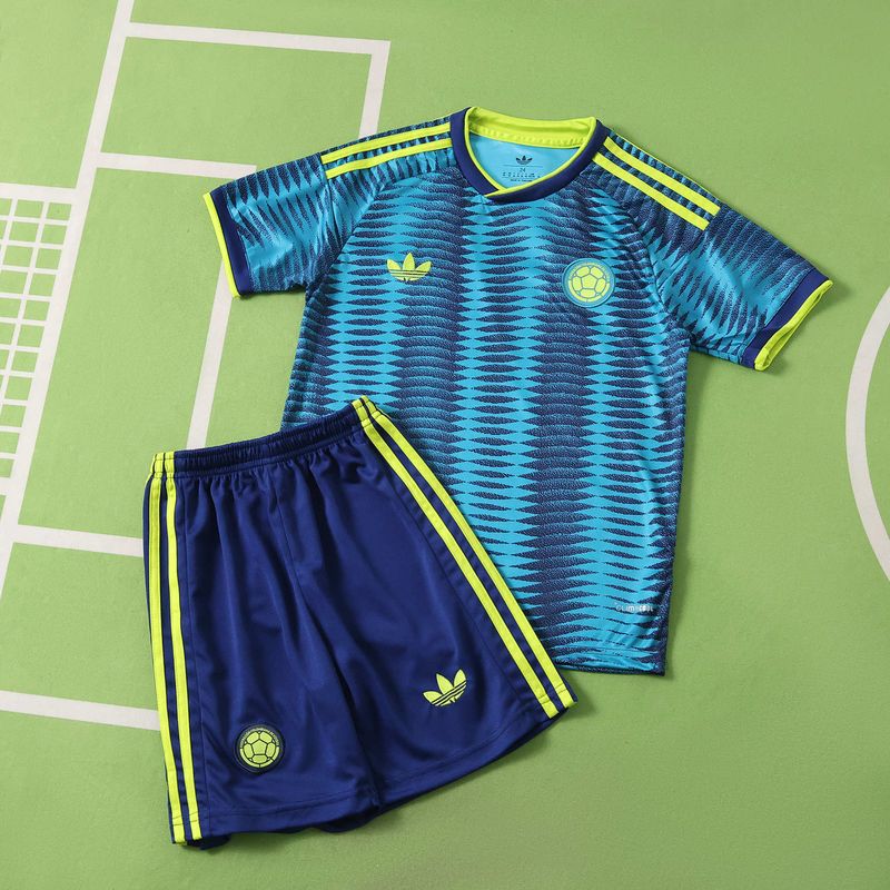 Kit Infantil Colombia Away 26/27 Adidas - Azul