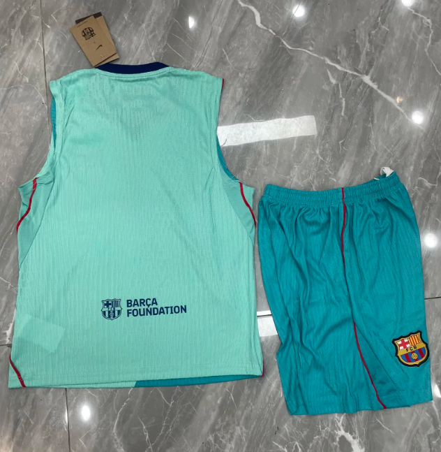 Kit Infantil Regata Barcelona Third 26/27 - Verde Claro