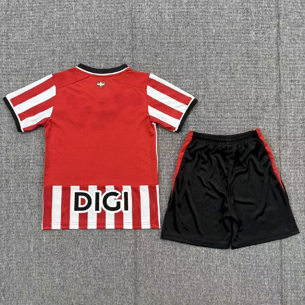 Kit Infantil Athletic Bilbao Home 26/27 - Vermelho e Branco