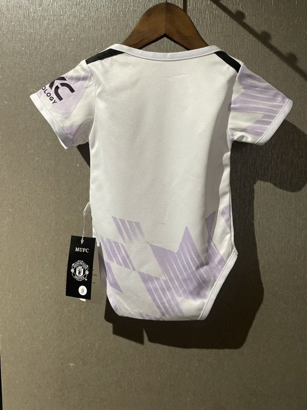 Body Bebê Infantil Manchester United Away 25/26 - Branco