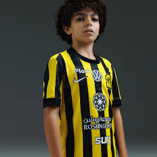 Kit Infantil Al ITTIHAD Home 25/26 - Preto e Amarelo