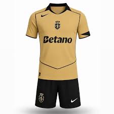Kit Infantil Sporting Away 26/27 - Dourado