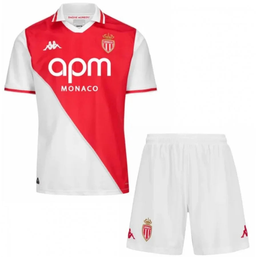 Kit Infantil Monaco Home 25/26 - Branco e Vermelho