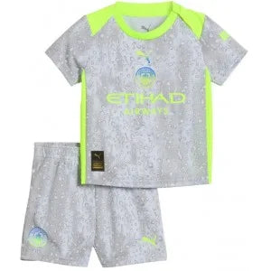 Kit Infantil Manchester City Fourth 25/26 . - Cinza
