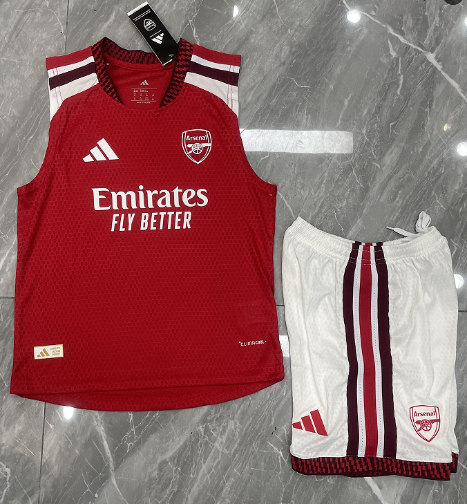 Kit Infantil Regata Arsenal Home 26/27 - Vermelho e Branca