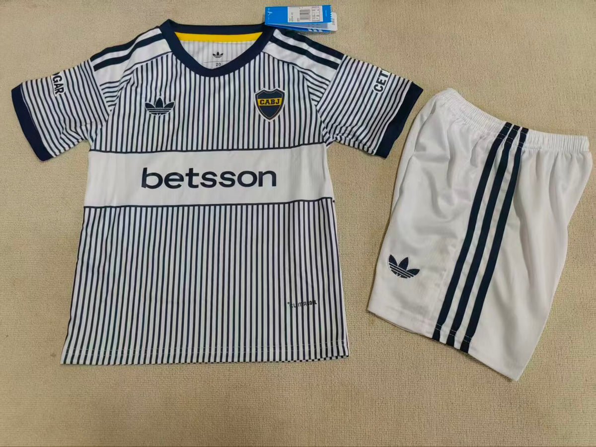 Kit Infantil Boca JRS Away 26/27  - Branca