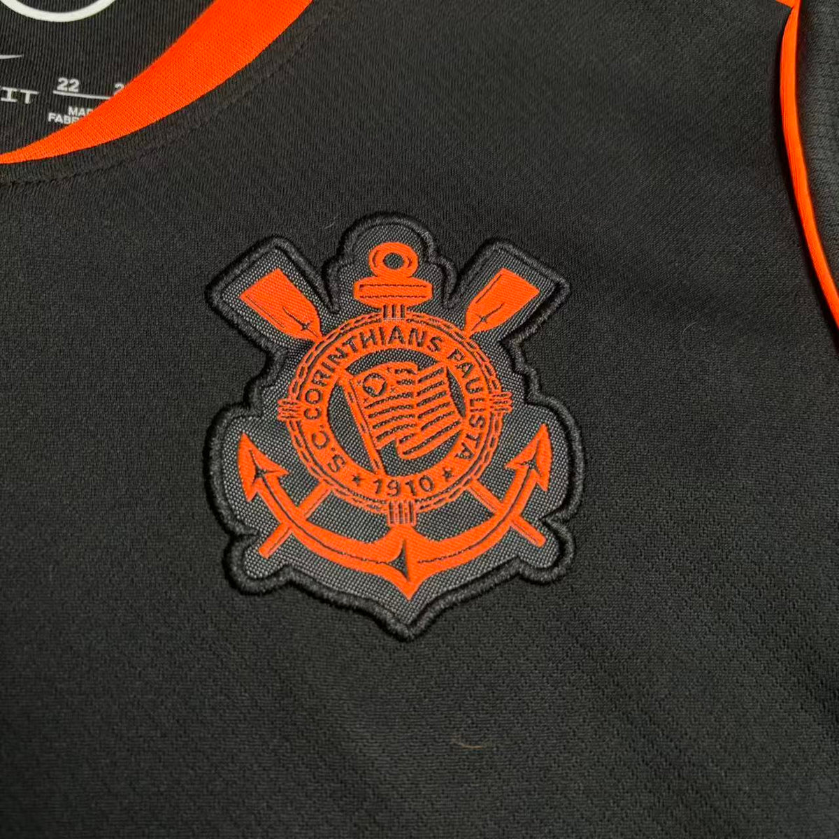 Kit Infantil Corinthians Third 25/26 - Preto e Laranja