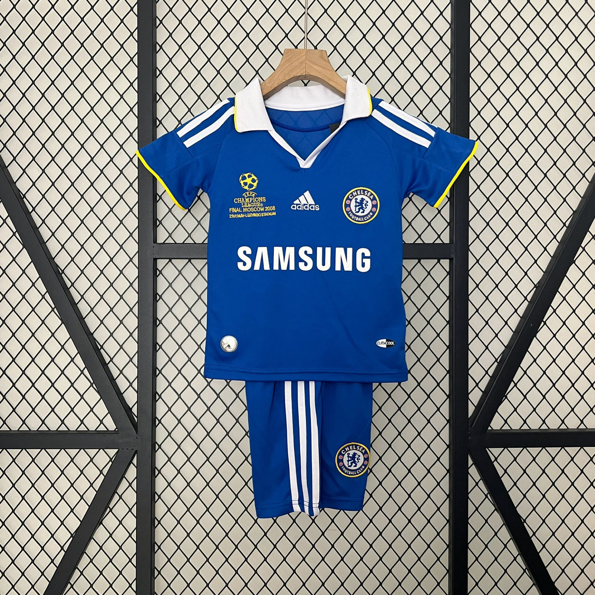 Kit Infantil Chelsea Home Retrô 07/08 - Azul