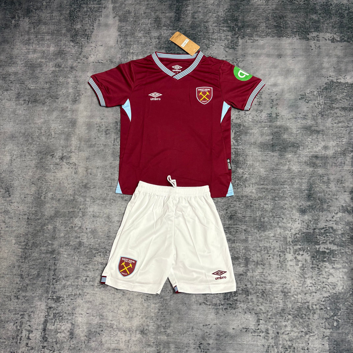 Kit Infantil West Ham Home 25/26 - Vinho