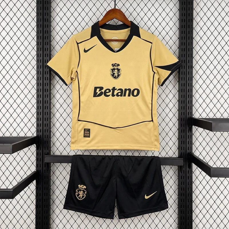 Kit Infantil Sporting Away 26/27 - Dourado