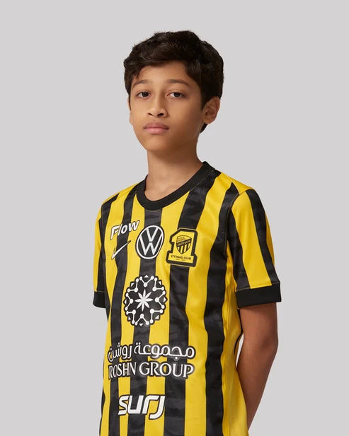 Kit Infantil Al ITTIHAD Home 25/26 - Amarela e Preta