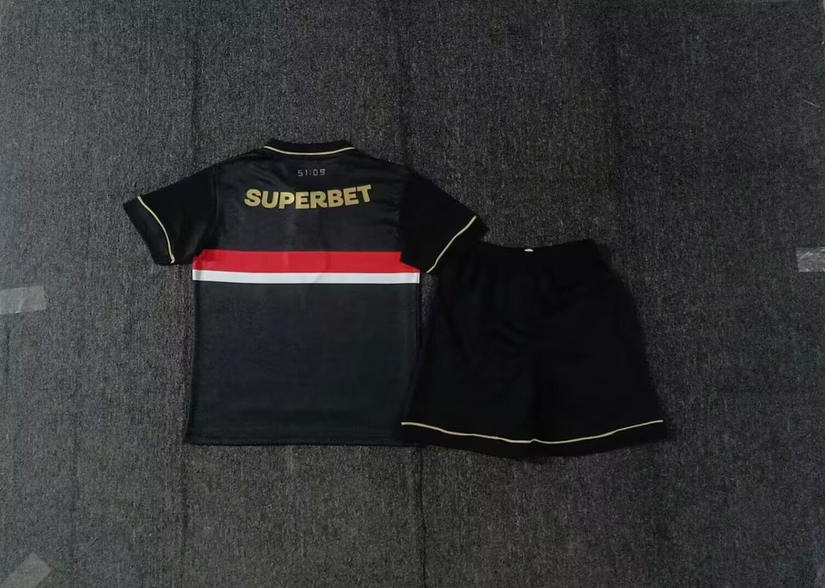 Kit Infantil São Paulo Third 25/26 - Preto