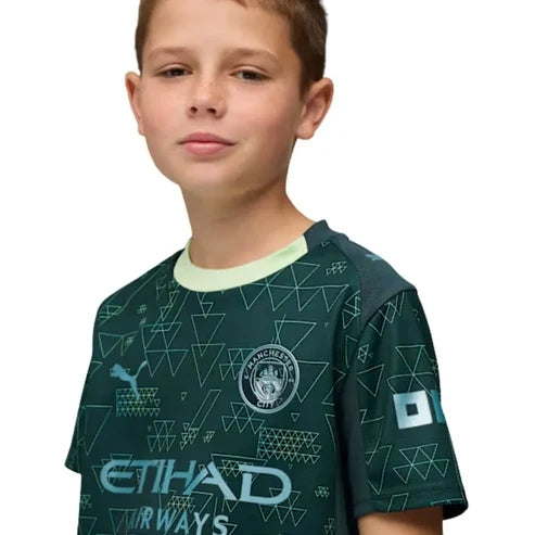 Kit Infantil Manchester City Ediçao Especial EA GAMES 25/26 - Verde