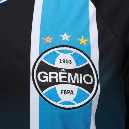 Kit Infantil Grêmio Home 26/27 - Azul, Preto e Branco