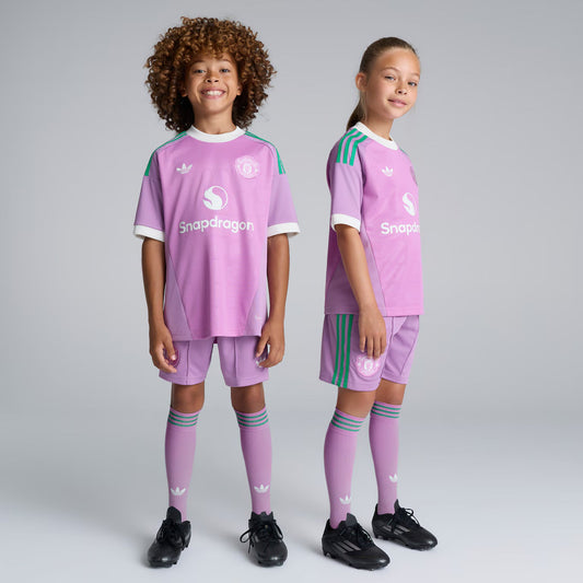 Kit infantil Manchester United Goleiro 26/27  - Rosa