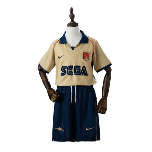 Kit Infantil Arsenal Away Retrô 00/01 - Marrom