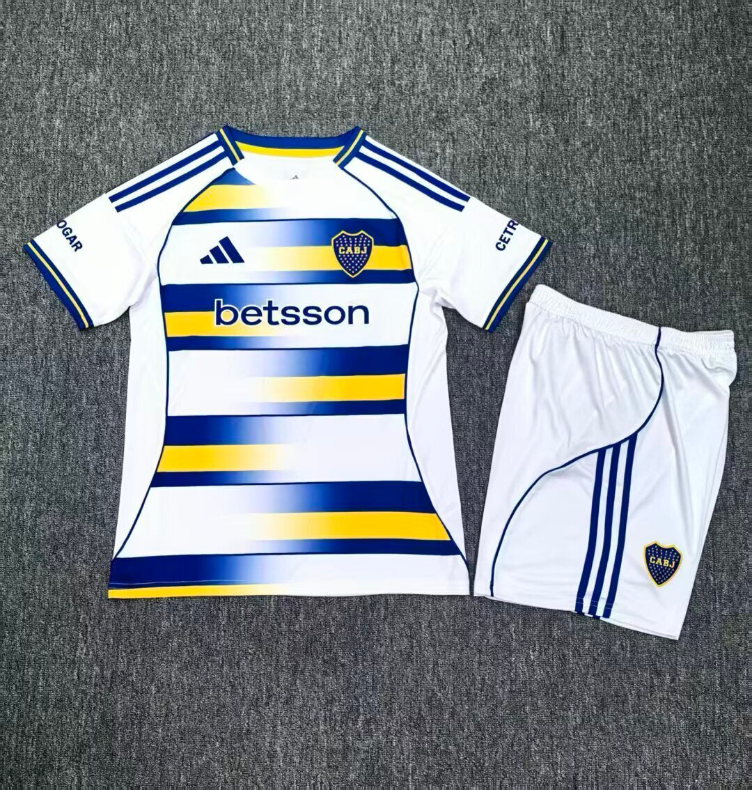 Kit Infantil Boca JRS Third 26/27  - Branca e Azul