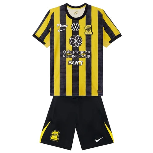 Kit Infantil Al ITTIHAD Home 25/26 - Amarela e Preta