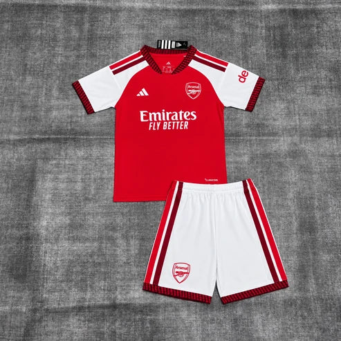 Kit Infantil Arsenal Home 26/27 - Vermelho e Branco