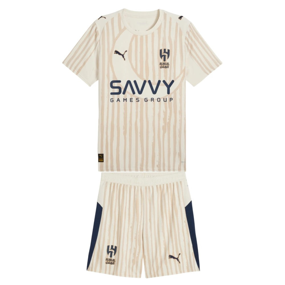 Kit Infantil Al Hilal Away Mundial de Clubes 25/26 - Bege