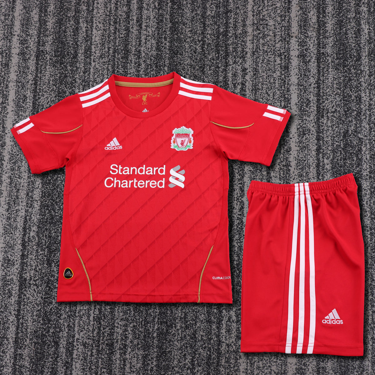 Kit Infantil Liverpool Home Retrô 10/11 - Vermelho