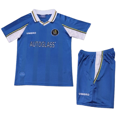 Kit Infantil Chelsea Home Retrô 97/98 - Azul