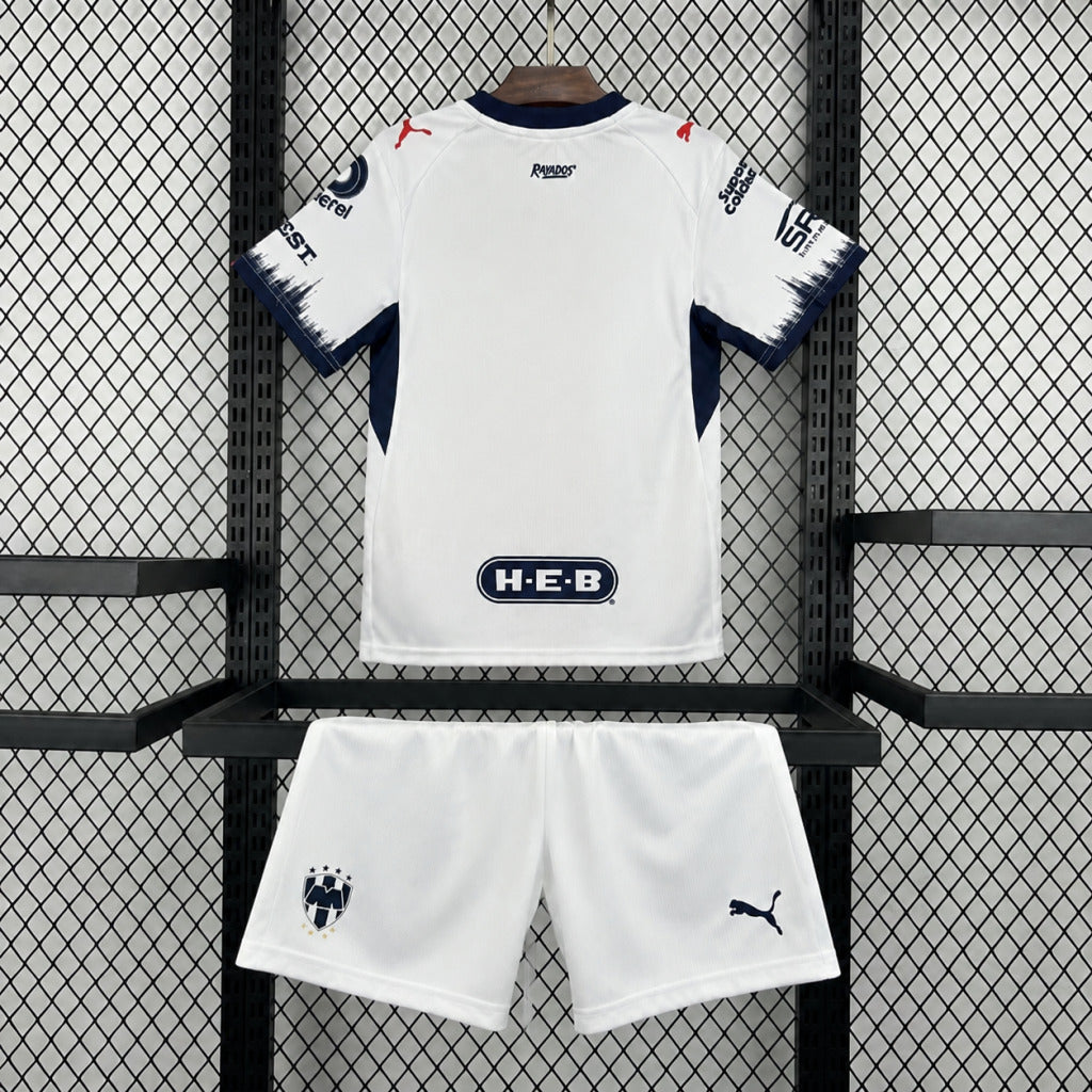 Kit Infantil Monterrey Away 26/27 - Branco e Azul