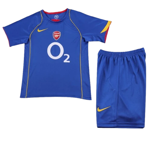 Kit Infantil Arsenal Third Retrô 02/03 - Azul