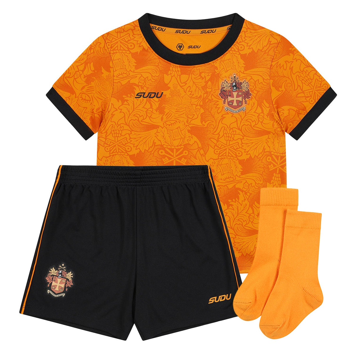 Kit Infantil Wolves Home 26/27 - Laranja