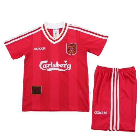 Kit Infantil Liverpool Home Retrô 96/97 - Vermelho