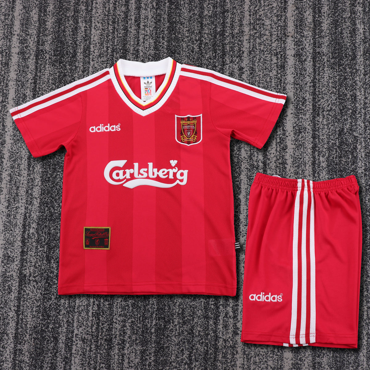 Kit Infantil Liverpool Home Retrô 96/97 - Vermelho