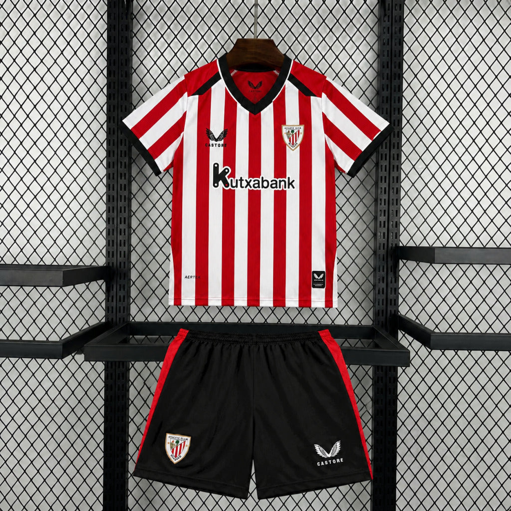 Kit Infantil Athletic Bilbao Home 26/27  - Vermelho e Branco