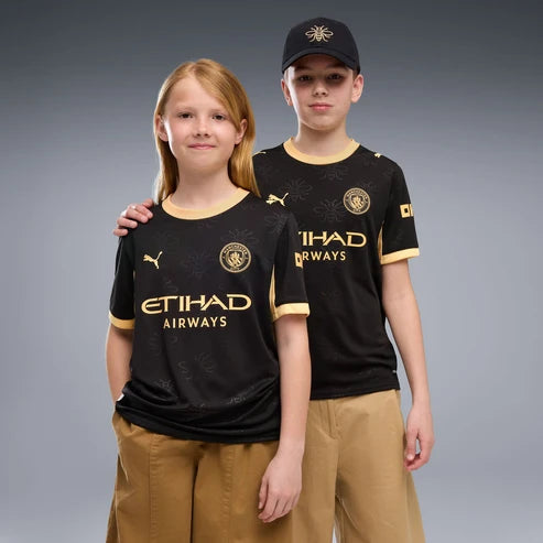 Kit Infantil Manchester City Away 26/27 - Preta