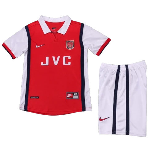 Kit Infantil Arsenal Home Retrô 98/99 - Vermelho e Branco