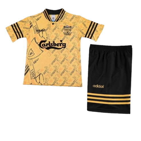Kit Infantil Liverpool Third Retrô 94/95 Reebok - Amarelo