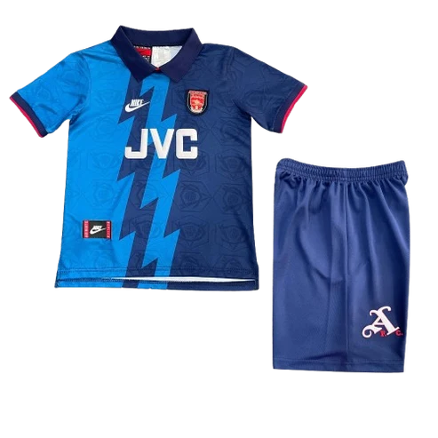 Kit Infantil Arsenal Away Retrô 95/96 - Azul