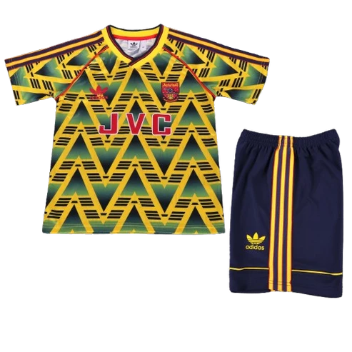 Kit Infantil Arsenal Away Retrô 91/92 - Amarela