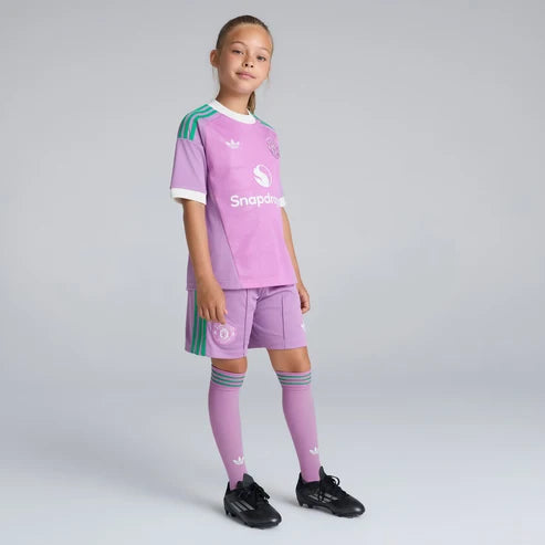 Kit infantil Manchester United Goleiro 26/27  - Roxo
