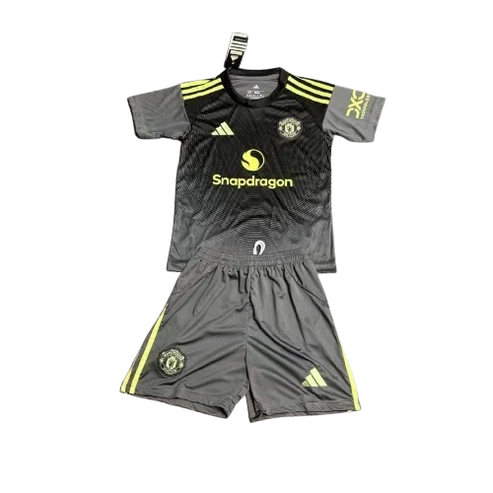 Kit Infantil Manchester United Goleiro 25/26 - Cinza