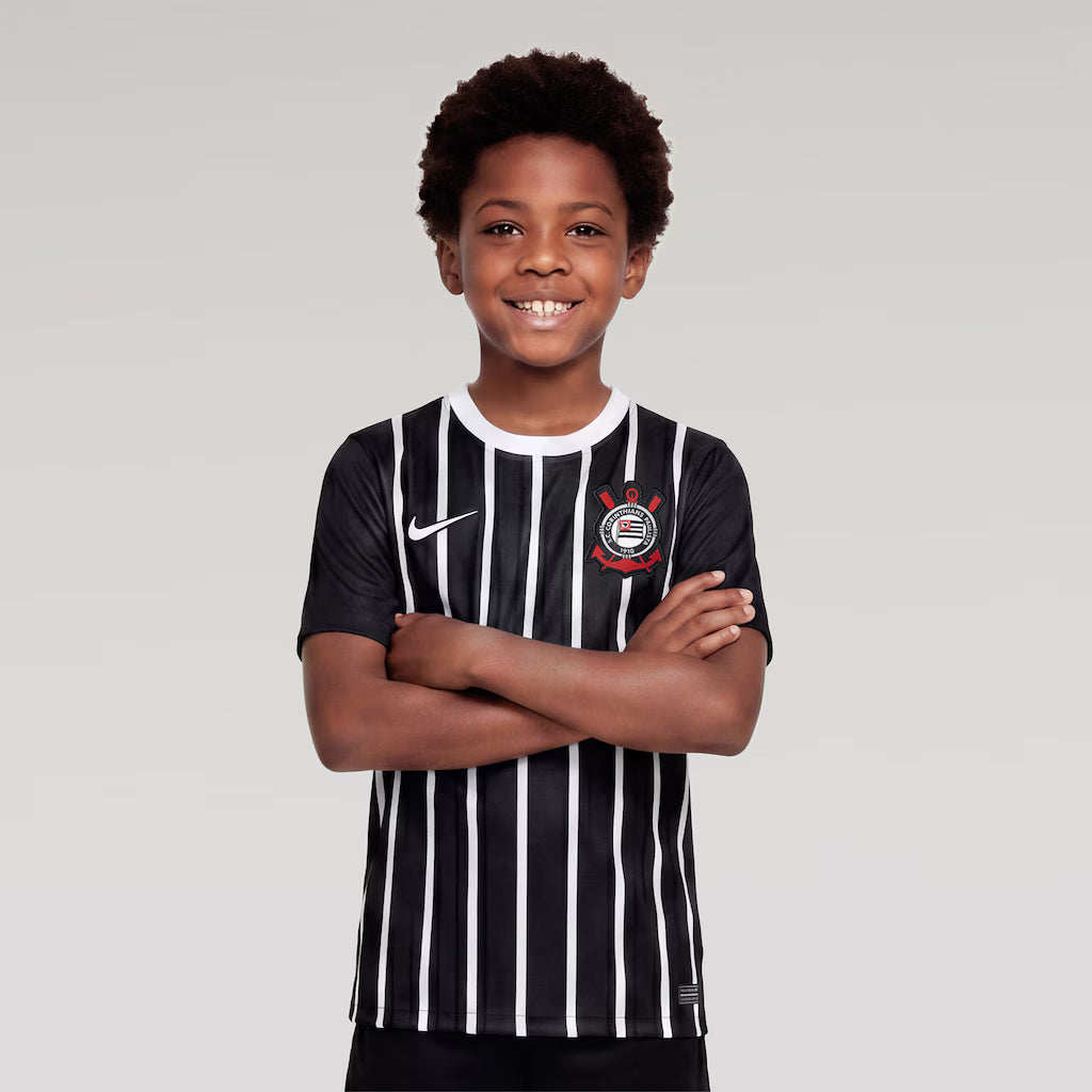 Kit Infantil Corinthians Away 26/27 - Preto e Branco