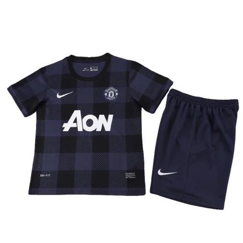 Kit infantil Manchester United Retrô Third 13/14 - Azul Escuro
