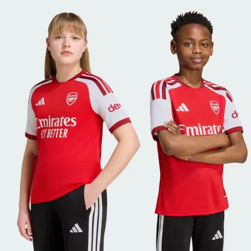 Kit Infantil Arsenal Home 26/27 - Vermelho e Branco