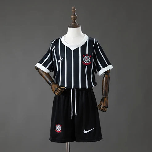 Kit Infantil Corinthians Away 26/27 - Preto e Branco