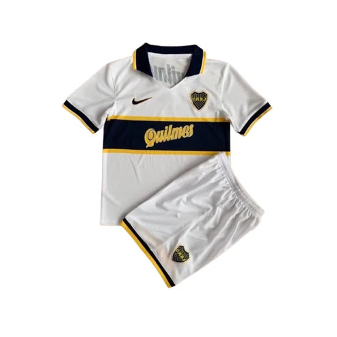 Kit Infantil Boca Jrs Away Retro 96/97 - Branco