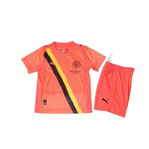 Kit Infantil Manchester City Goleiro 25/26 - Laranja