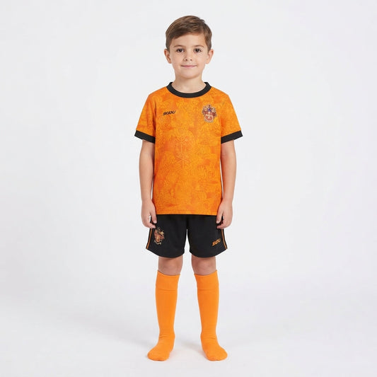 Kit Infantil Wolves Home 26/27 - Laranja