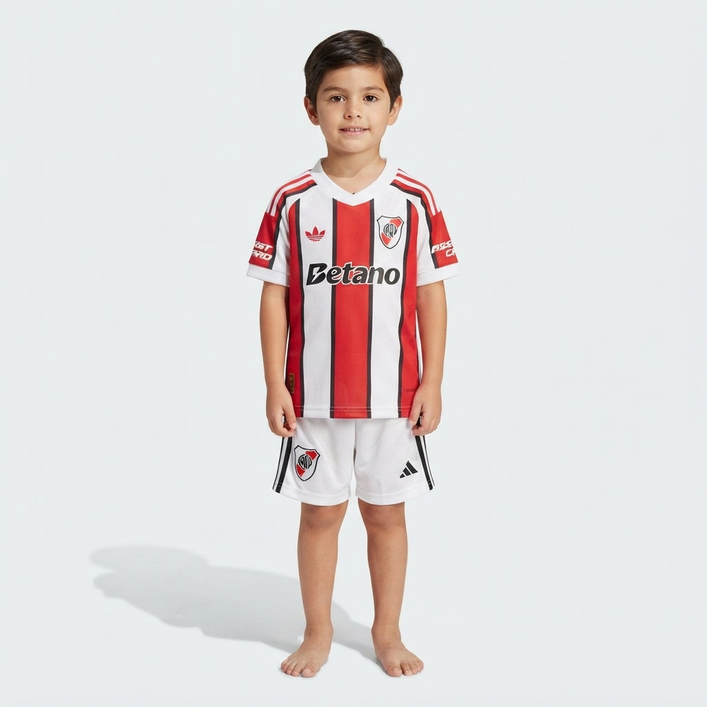 Kit Infantil River Plate Third 26/27  - Branca e Vermelha